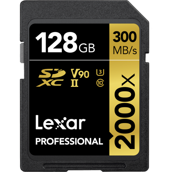 LEXAR CARTE SDHC/SDXC PROFESSIONAL UHS-II 128GB 2000X